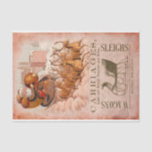 Kerstkerstkerstkerstkerstkerstman en slee met rend tissuepapier (Voorkant)