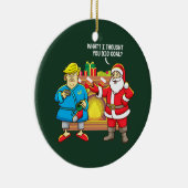 Kerstkerstkerstkerstkerstkerstman Funny Keramisch Ornament (Rechts)
