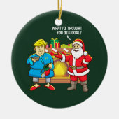 Kerstkerstkerstkerstkerstkerstman Funny Keramisch Ornament (Voorkant)