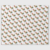 Kerstkerstkerstkerstkerstkerstman Golden Retriever Cadeaupapier (Vlak)