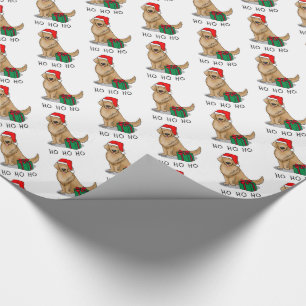 Kerstkerstkerstkerstkerstkerstman Golden Retriever Cadeaupapier