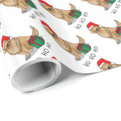 Kerstkerstkerstkerstkerstkerstman Golden Retriever Cadeaupapier (Rol Hoek)