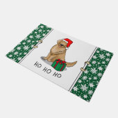 Kerstkerstkerstkerstkerstkerstman Golden Retriever Deurmat (Schuin)