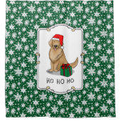 Kerstkerstkerstkerstkerstkerstman Golden Retriever Douchegordijn (Voorkant)
