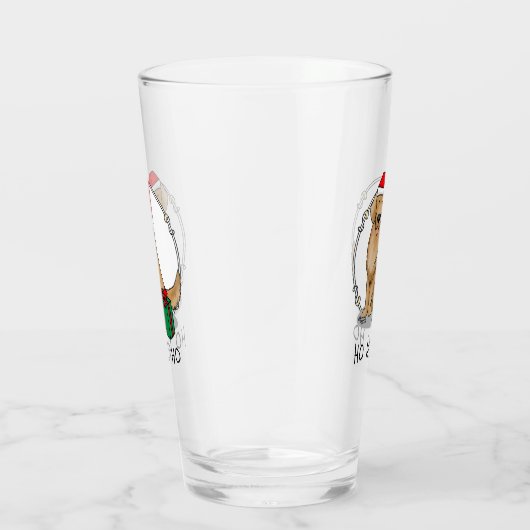 Kerstkerstkerstkerstkerstkerstman Golden Retriever Glas (Rechts)