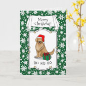 Kerstkerstkerstkerstkerstkerstman Golden Retriever Kaart (Gele Bloem)