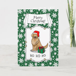 Kerstkerstkerstkerstkerstkerstman Golden Retriever Kaart