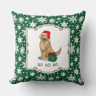 Kerstkerstkerstkerstkerstkerstman Golden Retriever Kussen