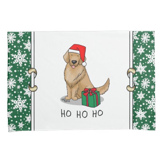 Kerstkerstkerstkerstkerstkerstman Golden Retriever Kussensloop (Voorkant-Rechts)