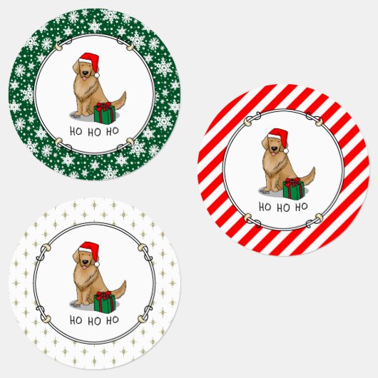 Kerstkerstkerstkerstkerstkerstman Golden Retriever Labels (Groep)