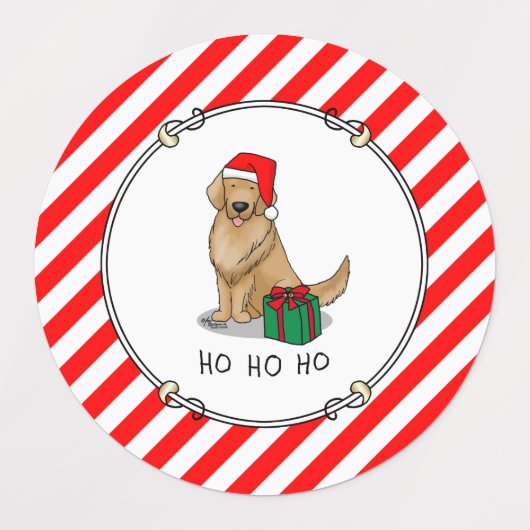 Kerstkerstkerstkerstkerstkerstman Golden Retriever Labels (Design 2)