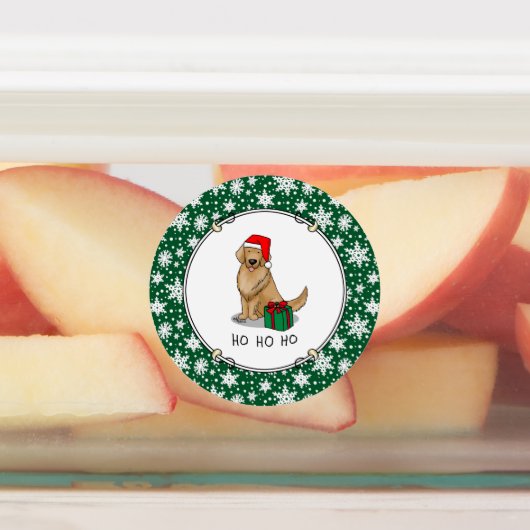 Kerstkerstkerstkerstkerstkerstman Golden Retriever Labels (Aangebracht)