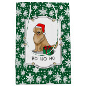 Kerstkerstkerstkerstkerstkerstman Golden Retriever Medium Cadeauzakje (Voorkant)