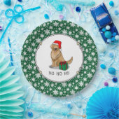Kerstkerstkerstkerstkerstkerstman Golden Retriever Papieren Bordje (Feest)