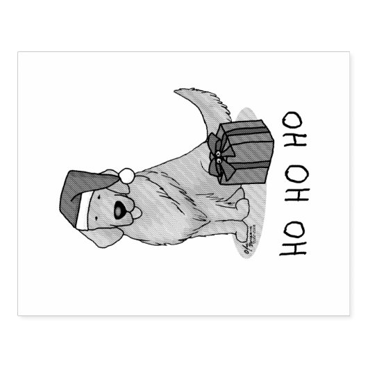 Kerstkerstkerstkerstkerstkerstman Golden Retriever Rubberstempel (Afrduk)