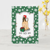 Kerstkerstkerstkerstkerstkerstman met Afghaanse ho Kaart (Gele Bloem)