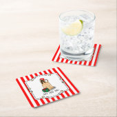 Kerstkerstkerstkerstkerstkerstman met Afghaanse ho Kartonnen Onderzetters (Insitu)