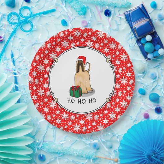 Kerstkerstkerstkerstkerstkerstman met Afghaanse ho Papieren Bordje (Feest)