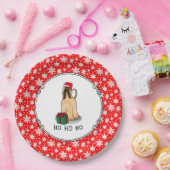 Kerstkerstkerstkerstkerstkerstman met Afghaanse ho Papieren Bordje (Feest)