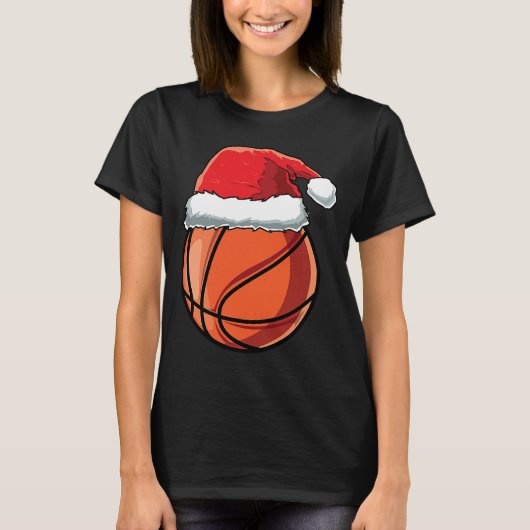Kerstkerstkerstkerstkerstkerstman met basketbalspe t-shirt (Voorkant)