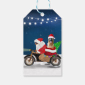 kerstkerstkerstkerstkerstkerstman met herdershond cadeaulabel (Achterkant)