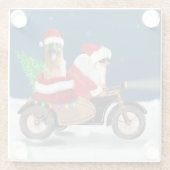 kerstkerstkerstkerstkerstkerstman met herdershond glazen onderzetter (Achterkant)