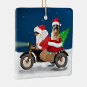 kerstkerstkerstkerstkerstkerstman met herdershond keramisch ornament (Rechts)