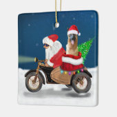 kerstkerstkerstkerstkerstkerstman met herdershond keramisch ornament (Links)