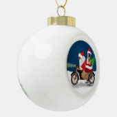 kerstkerstkerstkerstkerstkerstman met herdershond keramische bal ornament (Links)