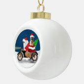 kerstkerstkerstkerstkerstkerstman met herdershond keramische bal ornament (Rechts)
