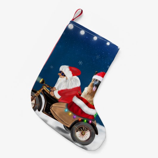 kerstkerstkerstkerstkerstkerstman met herdershond kleine kerstsok (Voorkant (Hangend))