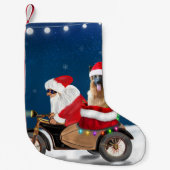 kerstkerstkerstkerstkerstkerstman met herdershond kleine kerstsok (Voorkant)