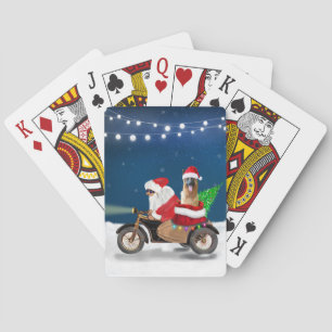 kerstkerstkerstkerstkerstkerstman met herdershond pokerkaarten