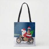 kerstkerstkerstkerstkerstkerstman met herdershond tote bag (Voorkant)