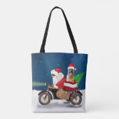 kerstkerstkerstkerstkerstkerstman met herdershond tote bag (Achterkant)