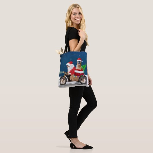 kerstkerstkerstkerstkerstkerstman met herdershond tote bag (Op model)