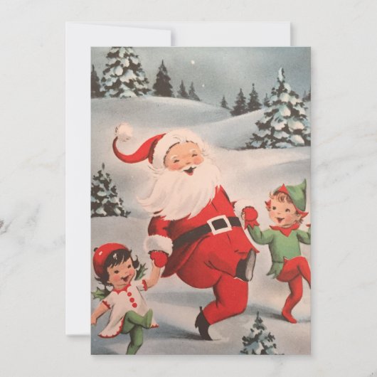 Kerstkerstkerstkerstkerstkerstman met Kinder insla Feestdagenkaart (Voorkant)