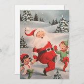 Kerstkerstkerstkerstkerstkerstman met Kinder insla Feestdagenkaart (Voorkant / Achterkant)