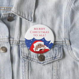 Kerstkerstkerstkerstkerstkerstman met kleurkreet ronde button 7,6 cm