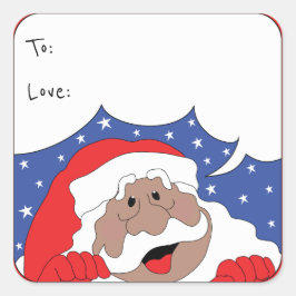 Kerstkerstkerstkerstkerstkerstman met kleurkreet vierkante sticker