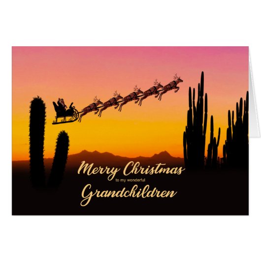 Kerstkerstkerstkerstkerstkerstman met woestijn (Voorkant Horizontaal)