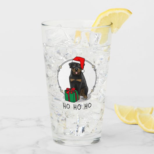 Kerstkerstkerstkerstkerstkerstman Pet Rottweiler D Glas (Achterkant ijs)