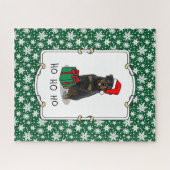Kerstkerstkerstkerstkerstkerstman Pet Rottweiler D Legpuzzel (Horizontaal)