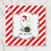Kerstkerstkerstkerstkerstkerstman Pet Samoyed Dog Bedankjes Labels (Voorkant)