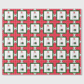 Kerstkerstkerstkerstkerstkerstman Pet Samoyed Dog Cadeaupapier (Vlak)