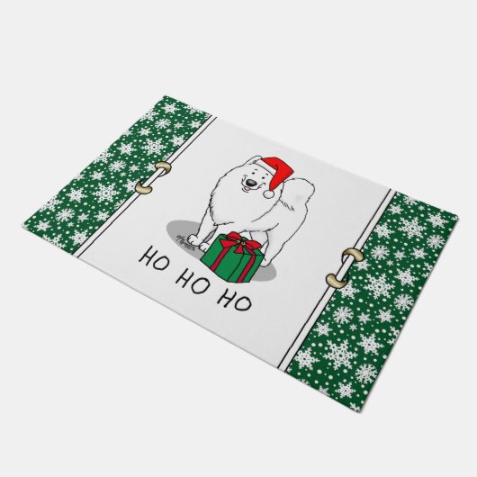 Kerstkerstkerstkerstkerstkerstman Pet Samoyed Dog  Deurmat (Schuin)