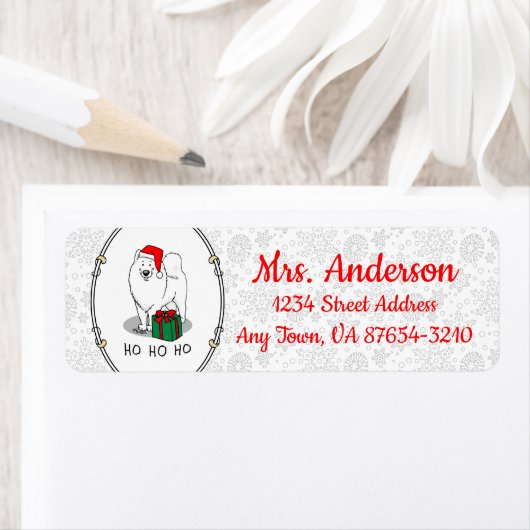 Kerstkerstkerstkerstkerstkerstman Pet Samoyed Dog Etiket (Insitu)