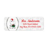 Kerstkerstkerstkerstkerstkerstman Pet Samoyed Dog Etiket (Voorkant)