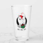 Kerstkerstkerstkerstkerstkerstman Pet Samoyed Dog Glas (Achterkant)