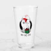 Kerstkerstkerstkerstkerstkerstman Pet Samoyed Dog Glas (Voorkant)